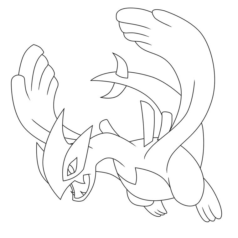 coloriage pokemon lugia